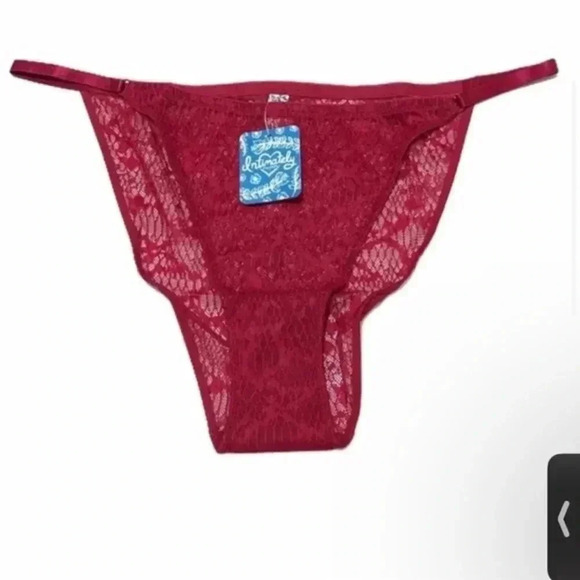 Free People Set of 2 Tameeka Lace High Waisted Black and Red Undies M - Picture 5 of 9
